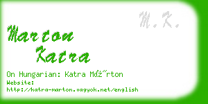 marton katra business card